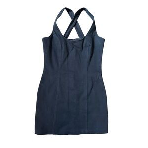 Boston Proper Womens Size 4 Black Romper Bib Mini Dress